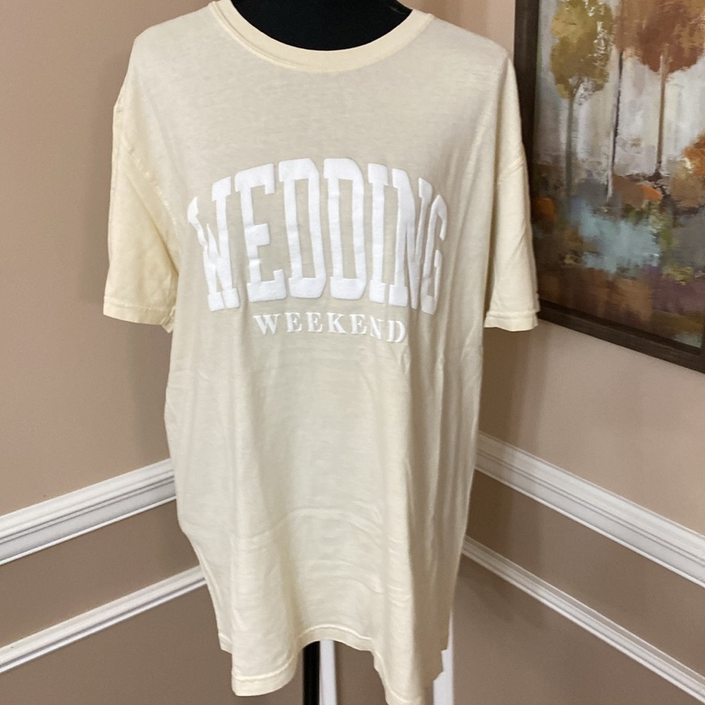 Friday+Saturday Wedding Weekend Tee Shirt Large NWOT - Picture 2 of 8